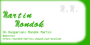 martin mondok business card